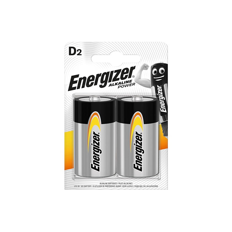 ENERGIZER ALKALINE POWER ALKALINE BATTERY D LR20 BLISTER*2