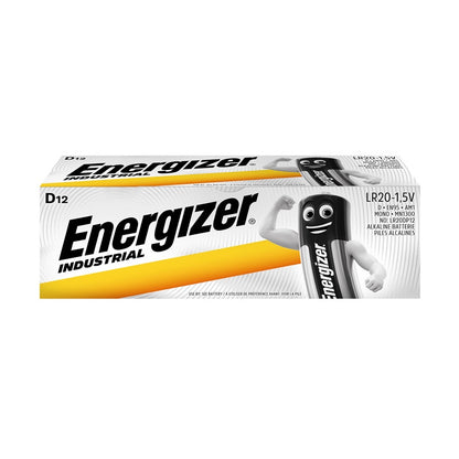 INDUSTRIAL ENERGIZER (BATTERY PRICE) ALKALINE LR20 D 1.5V BOX*12