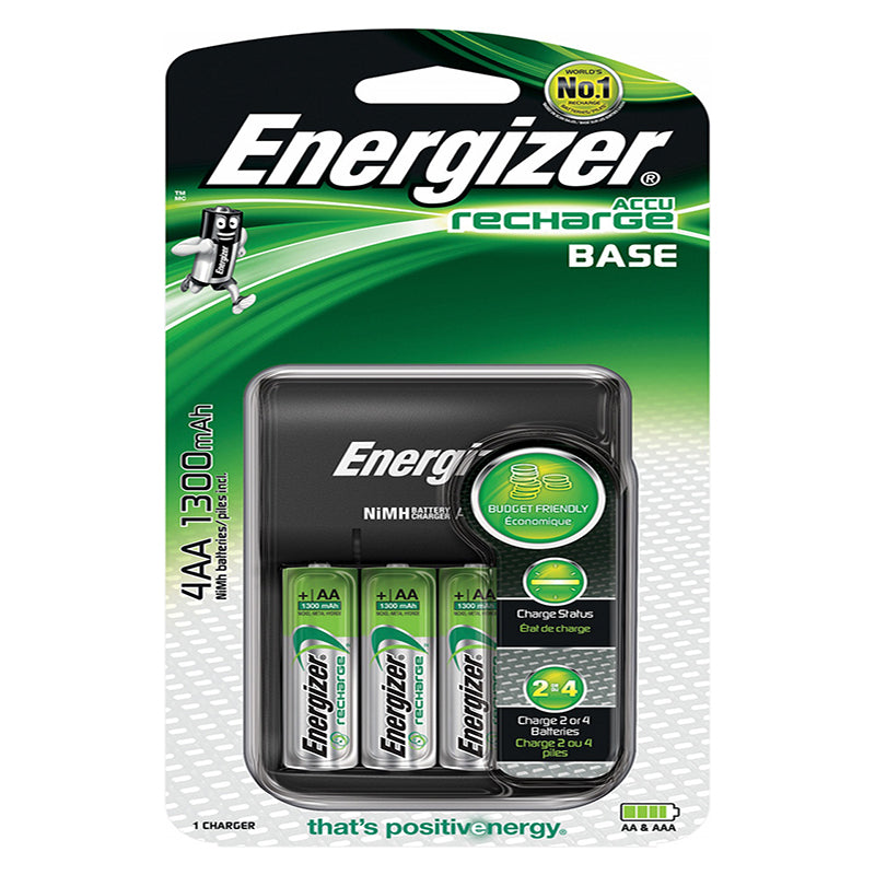CARREGADOR BASE ENERGIZER + 4xHR6 AA 1300mAh