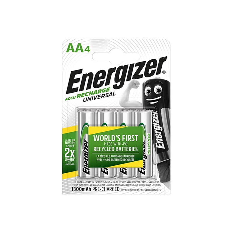 ENERGIZER UNIVERSAL PILA RECARGABLE HR6 AA 1300mAh BLISTER*4