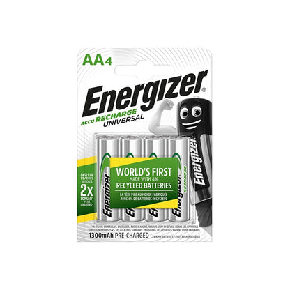 ENERGIZER UNIVERSAL PILA RECARGABLE HR6 AA 1300mAh BLISTER*4