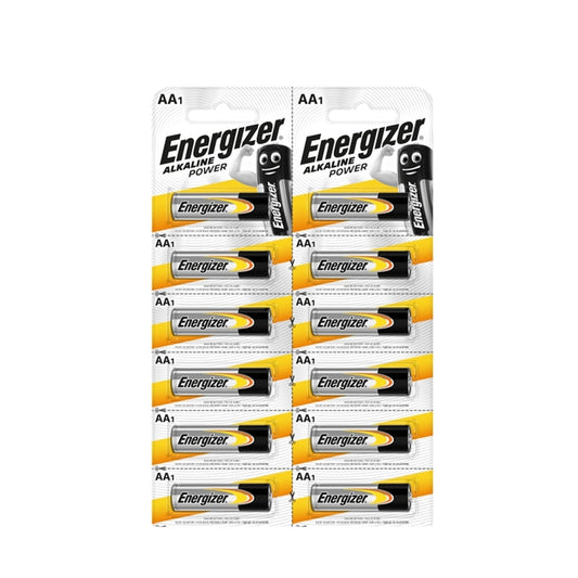 ENERGIZER ALKALINE POWER PILA ALCALINA AA LR6 TIRA TROQUEL*12