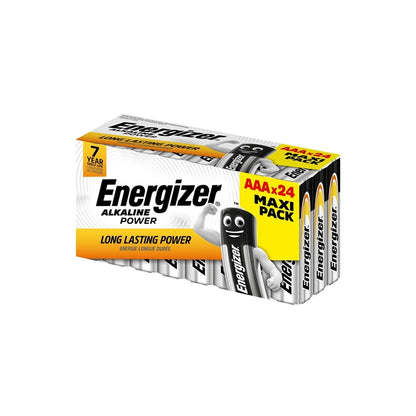ENERGIZER ALKALINE POWER AAA LR03 PILHAS ALCALINAS CAIXA*24 (3 CAIXAS*8 BATERIAS)