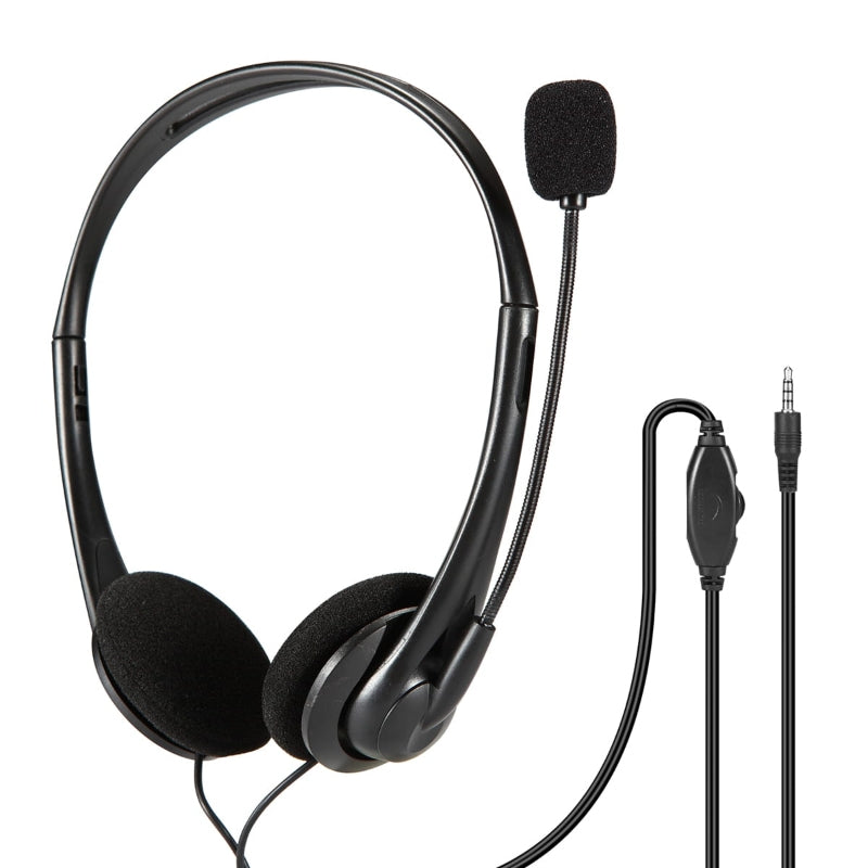 PARTY HEADPHONE + MIC PC VOLUME CONTROL JACK 1*3.5MM BLACK FH2010