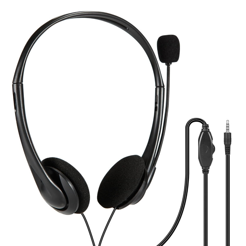 PARTY HEADPHONE + MIC PC VOLUME CONTROL JACK 1*3.5MM BLACK FH2010