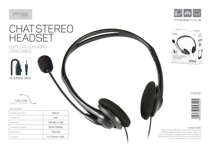 PARTY HEADPHONE + MIC PC VOLUME CONTROL JACK 1*3.5MM BLACK FH2010