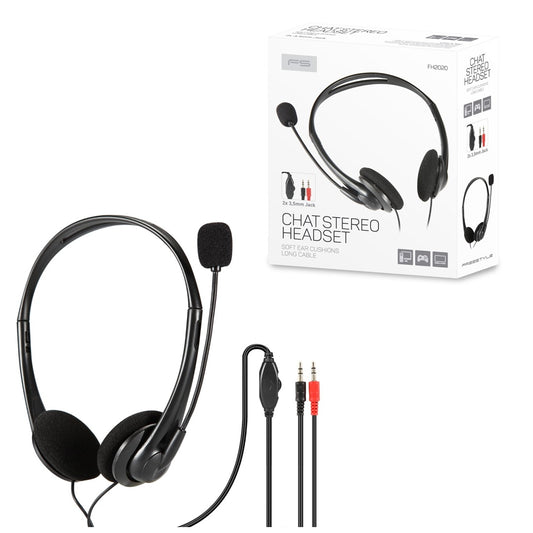 FIESTA AURICULAR + MIC PC CONTROL VOLUMEN JACK 2*3.5MM NEGRO FH2020
