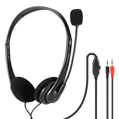 PARTY HEADPHONE + MIC PC VOLUME CONTROL JACK 2*3.5MM BLACK FH2020