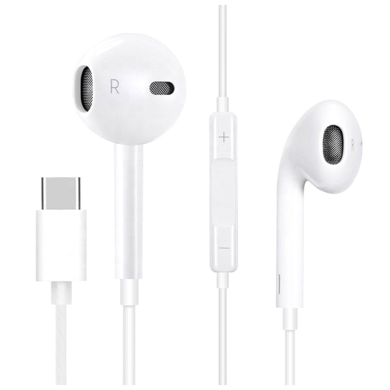 FIESTA AURICULARES BOTON + MIC TIPO-C BLANCO