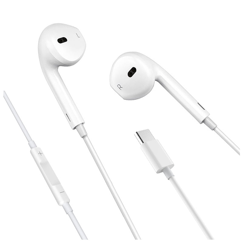 FIESTA AURICULARES BOTON + MIC TIPO-C BLANCO