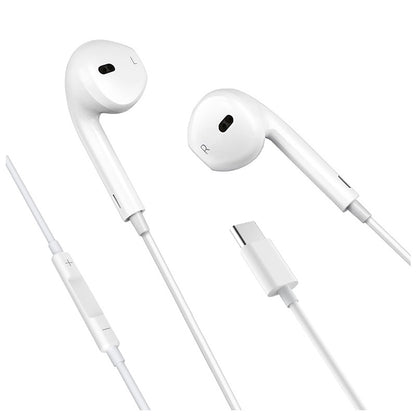 FIESTA AURICULARES BOTON + MIC TIPO-C BLANCO
