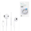 FIESTA AURICULARES BOTON + MIC  LIGHTNING BLANCO