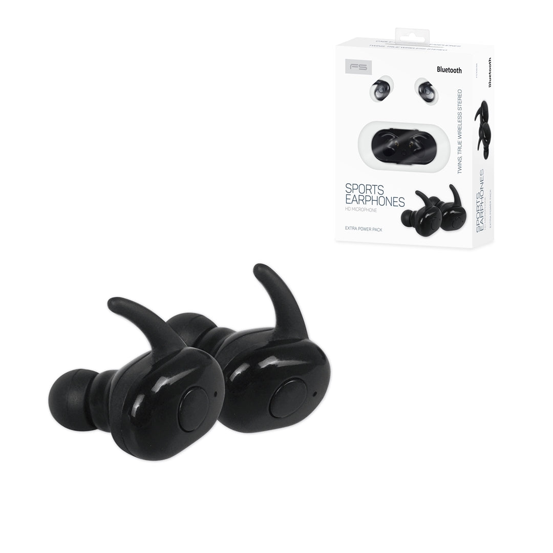 OMEGA FREESTYLE AURICULARES BLUETOOTH 5.0 + ESTUCHE CARGA CVC 6.0 ANC NEGRO