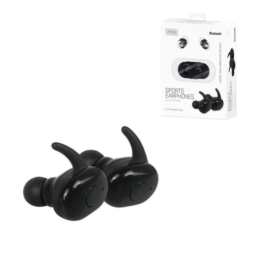 OMEGA FREESTYLE AURICULARES BLUETOOTH 5.0 + ESTUCHE CARGA CVC 6.0 ANC NEGRO