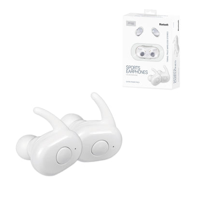 OMEGA FREESTYLE BLUETOOTH 5.0 HEADPHONES + CHARGING CASE CVC6.0 ANC WHITE