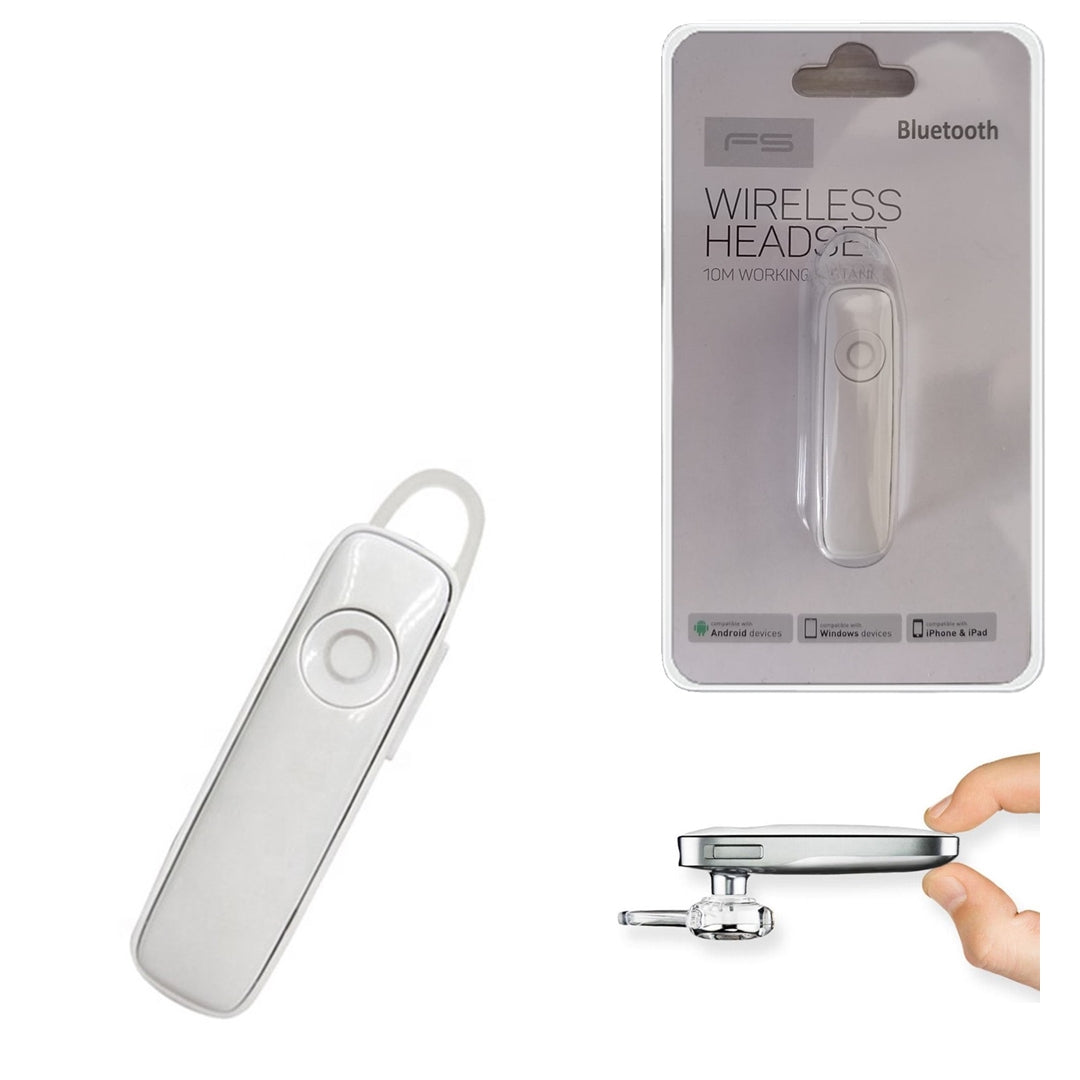 OMEGA FREESTYLE AURICULAR MANOSLIBRES BLUETOOTH 5.0 ICON BLANCO