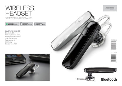 OMEGA FREESTYLE HANDS-FREE BLUETOOTH 5.0 HEADSET ICON BLACK