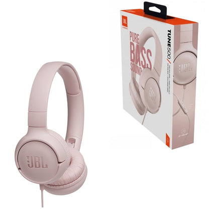 JBL HEADBAND HEADPHONES WITH MICROPHONE TUNE T500 PINK