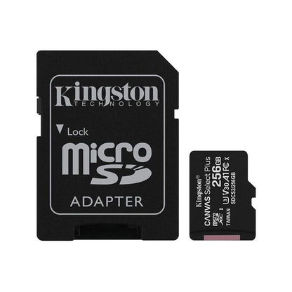 KINGSTON TARJETA microSD XC 256GB CLASE 10 + ADAPTADOR 100MB/S
