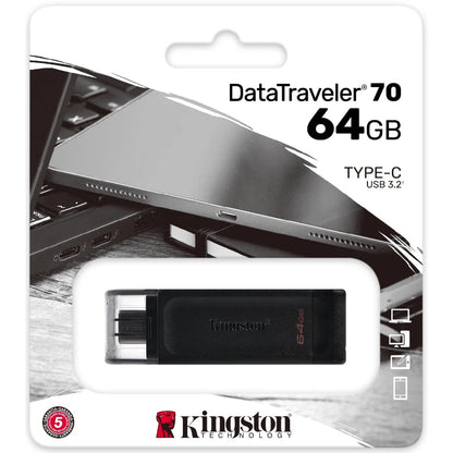 KINGSTON PENDRIVE USB-C 3.2 64GB DATA TRAVELER 70