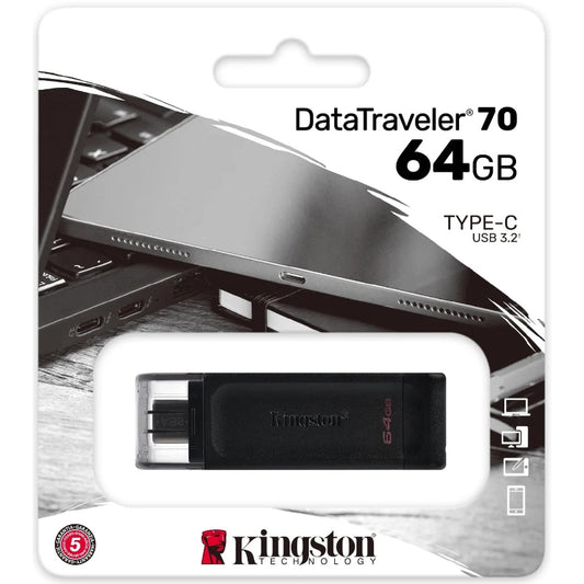 KINGSTON PENDRIVE USB-C 3.2 64GB DATA TRAVELER 70