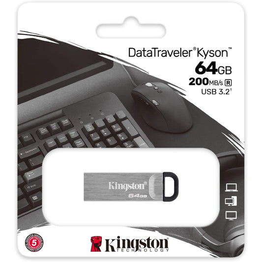 KINGSTON PENDRIVE USB 3.2 64GB DATA TRAVELER KYSON 200MB/s