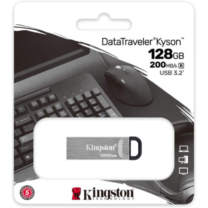 KINGSTON PENDRIVE USB 3.2 128GB DATA TRAVELER KYSON 200MB/s