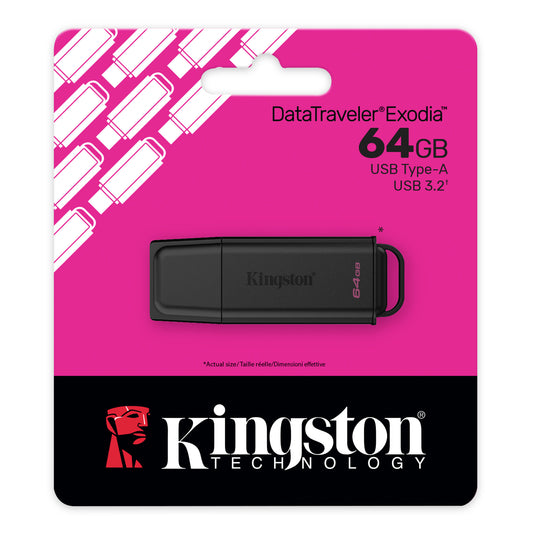 KINGSTON PENDRIVE USB 3.2 64GB DATA TRAVELER EXODIA GEN 1