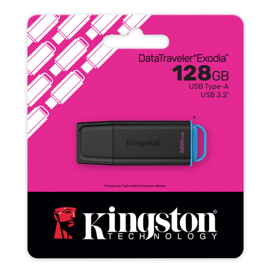KINGSTON PENDRIVE USB 3.2 128GB DATA TRAVELER EXODIA GEN 1