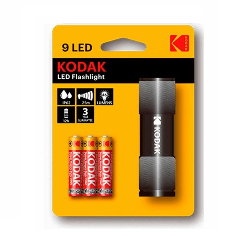 KODAK COMPACT FLASHLIGHT 9-LED 3xAAA EHD BLACK