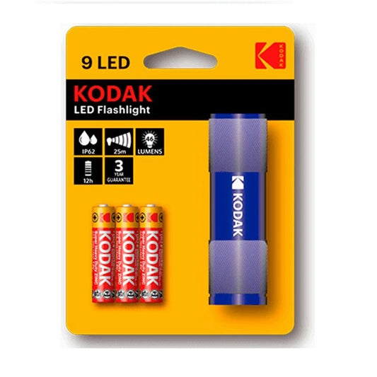 KODAK LINTERNA COMPACTA 9-LED 3xAAA EHD AZUL