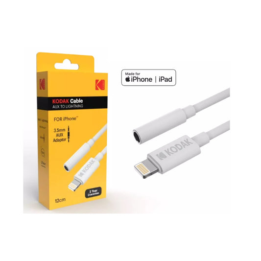 KODAK CABLE AUX A LIGHTNING 11CM CAJA BLANCO