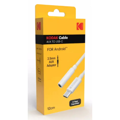 KODAK CABLE AUX A TIPO-C 11CM CAJA BLANCO