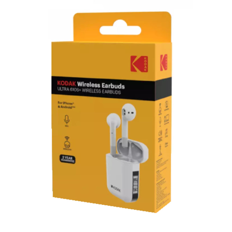 KODAK BUTTON BLUETOOTH HEADPHONES ULTRA 610S+ CHARGING CASE