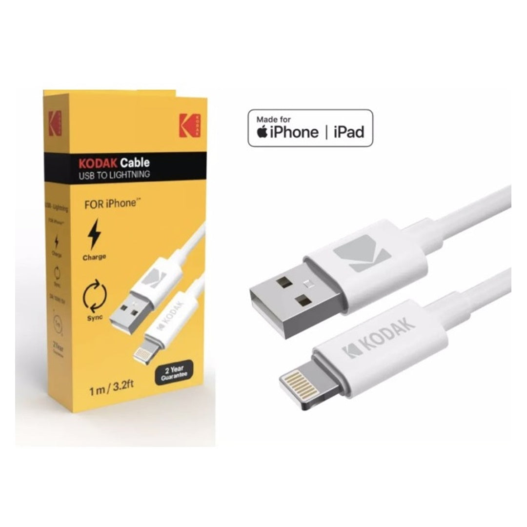 KODAK USB TO LIGHTNING CABLE 1M WHITE BOX
