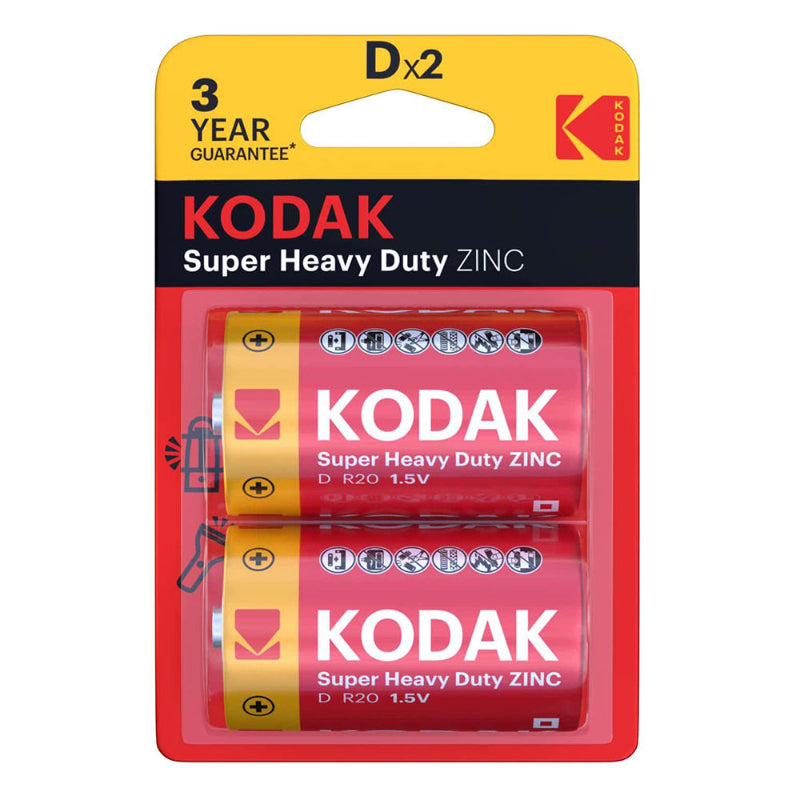 KODAK EXTRA HEAVY-DUTY SALINE BATTERY D R20 BLISTER*2