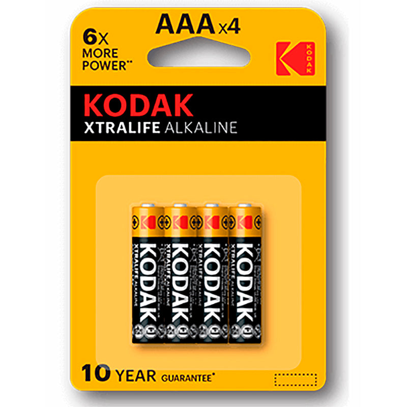 KODAK XTRALIFE AAA ALKALINE BATTERY LR03 BLISTER*4
