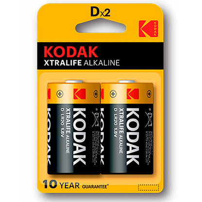 KODAK XTRALIFE ALKALINE BATTERY D LR20 BLISTER*2