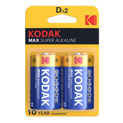 KODAK MAX ALKALINE BATTERY D LR20 BLISTER*2