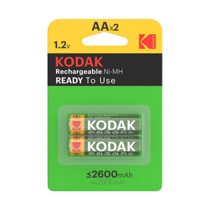 PILHA RECARREGÁVEL KODAK HR6 AA 2600mAh BLISTER*2