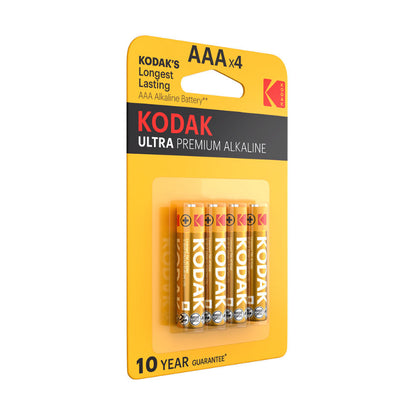 KODAK ULTRA ALKALINE AAA BATTERY LR03 BLISTER*4