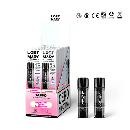 LOST MARY TAPPO 2ML ×2 0% Nic Blueberry Sour Raspberry