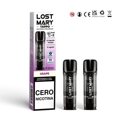 LOST MARY TAPPO 2ML x 2 0% Nic Grape