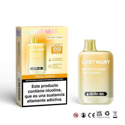 LOST MARY BM1000 Turbo 2% Triple Mango