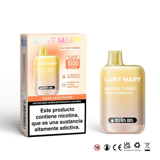 LOST MARY BM1000 Turbo 2% Rose Lemonade
