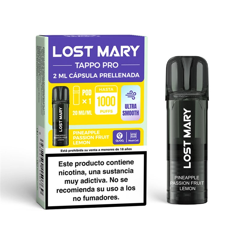 LOST MARY TAPPO PRO 2MLx1 2% Lemon Peach Passion Fruit
