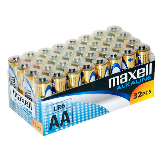 MAXELL PILA ALCALINA AA LR6 PACK*32 PILAS