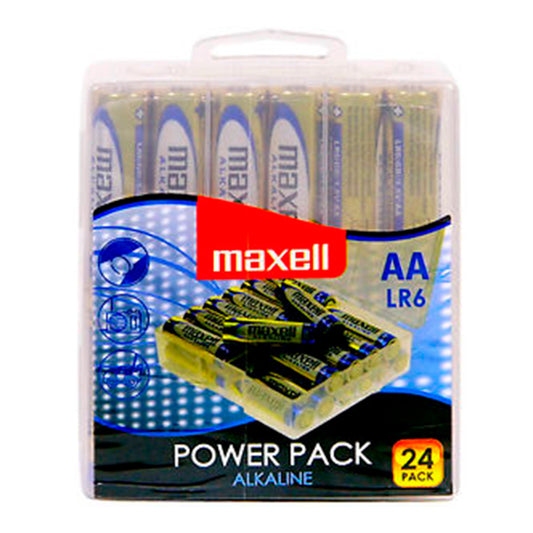 MAXELL PILA ALCALINA AA LR6 PACK*24 PILAS
