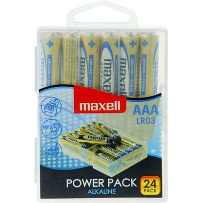 MAXELL ALKALINE AAA BATTERY LR03 PACK*24 BATTERIES