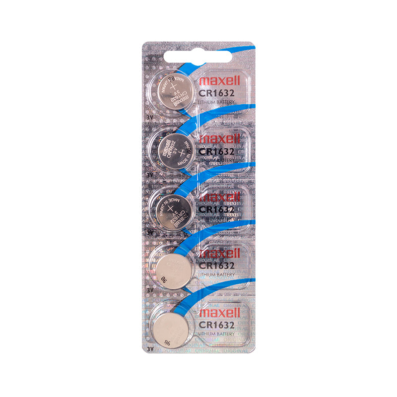 MAXELL LITHIUM BUTTON BATTERY CR1632 3V BLISTER*5 (NEW PRESENTATION)